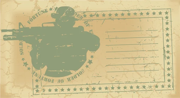 Sello postal del ejército — Vector de stock