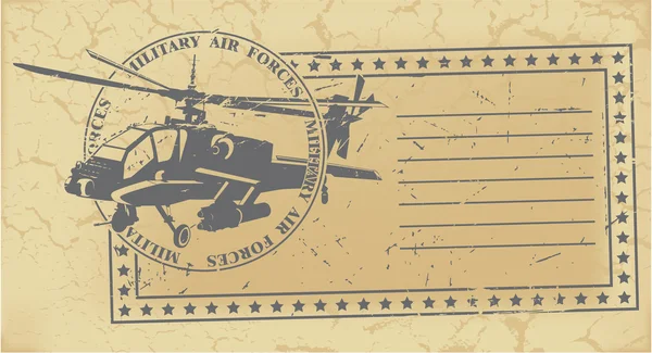 Force aérienne le timbre de poste — Image vectorielle