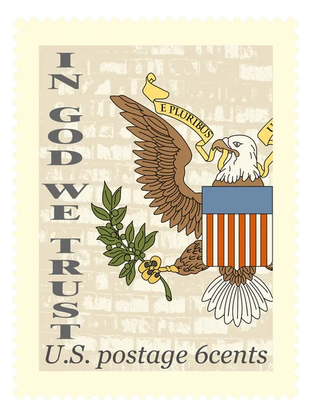 Amerikanische Briefmarke — Stockvektor