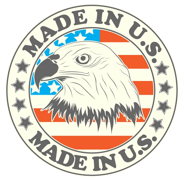 Made in U.S. simbolo — Vettoriale Stock