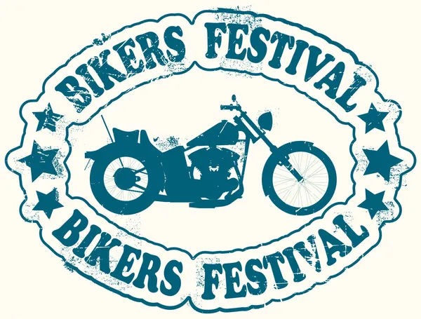 Timbre festival des motards — Image vectorielle