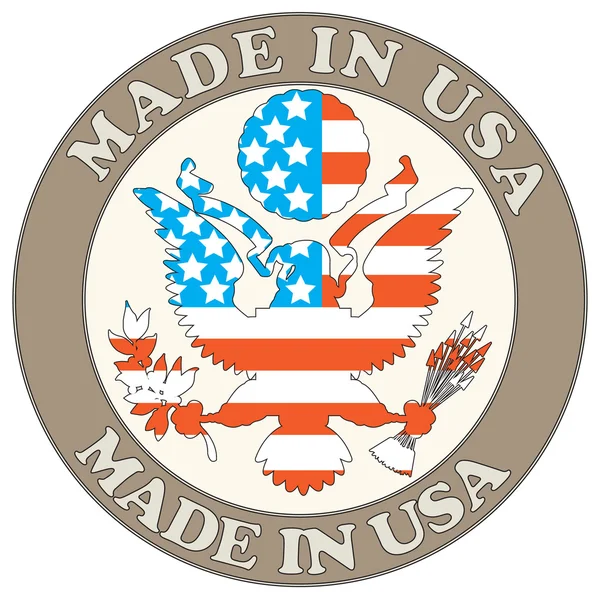 Made in USA simbolo — Vettoriale Stock