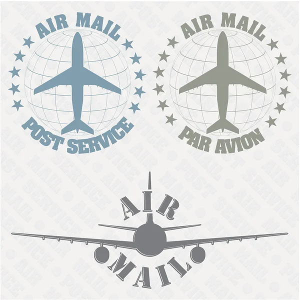 Série de timbres poste aérienne — Image vectorielle
