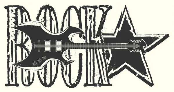 Sticker sur la chemise Rock Star — Image vectorielle