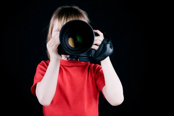 Stock image The child - photographer.