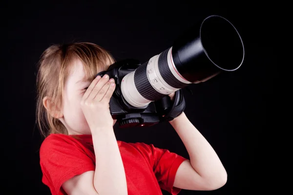 stock image The child - photographer.