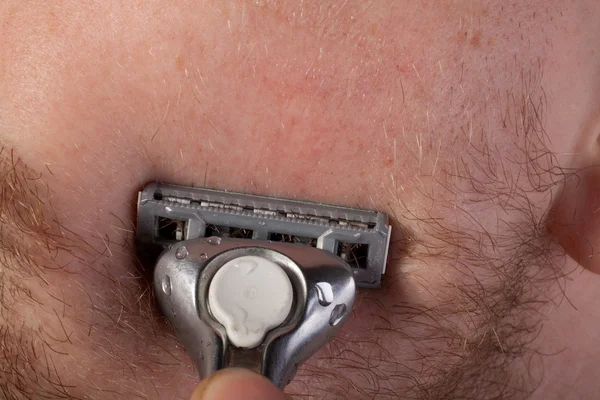 Homens a fazer a barba. Close-up . — Fotografia de Stock