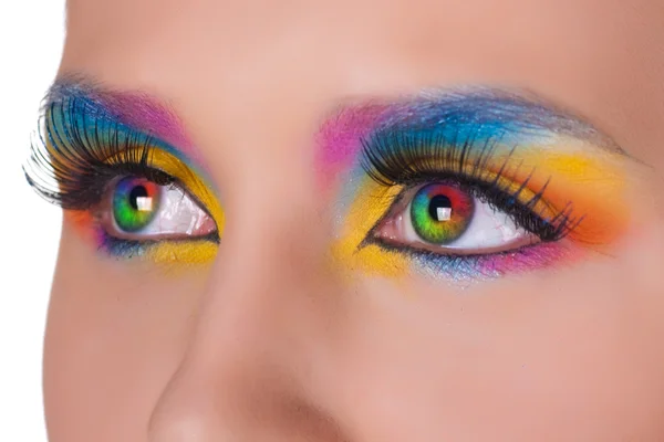 Разноцветные женские глаза . — стоковое фото