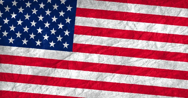 Bandera de Estados Unidos vieja y rasgada — Foto de Stock