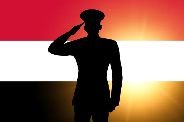 Az egyiptomi zászló — Stock Fotó
