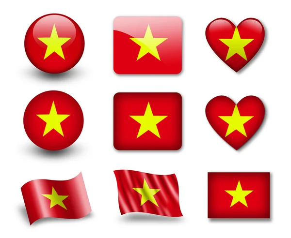 Vietnamesiska flagg — Stockfoto
