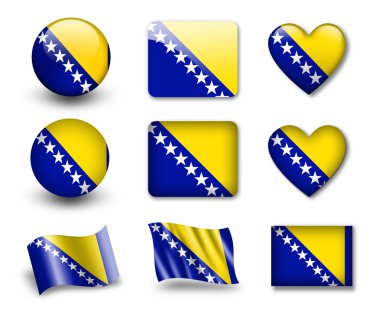 The Bosnia and Herzegovina flag clipart