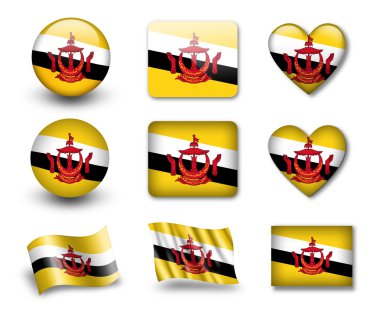 The Brunei Flag clipart