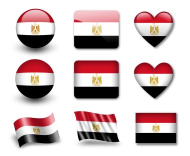 The Egyptian flag clipart