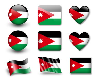 The Jordanian flag clipart