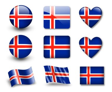 The Icelandic flag clipart
