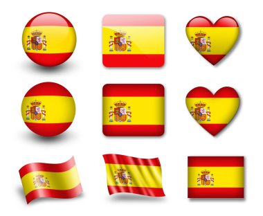 The Spanish flag clipart