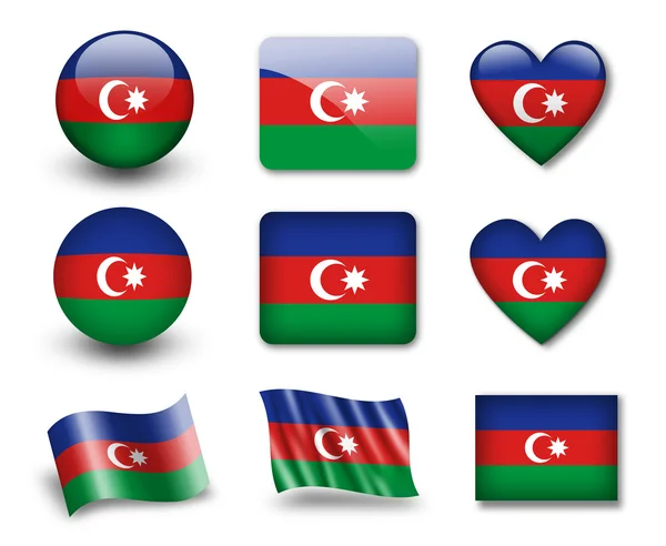 Die azerbaidschanische Flagge — Stockfoto