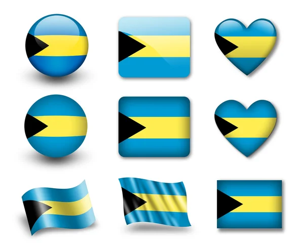 Flaga Bahamów — Zdjęcie stockowe
