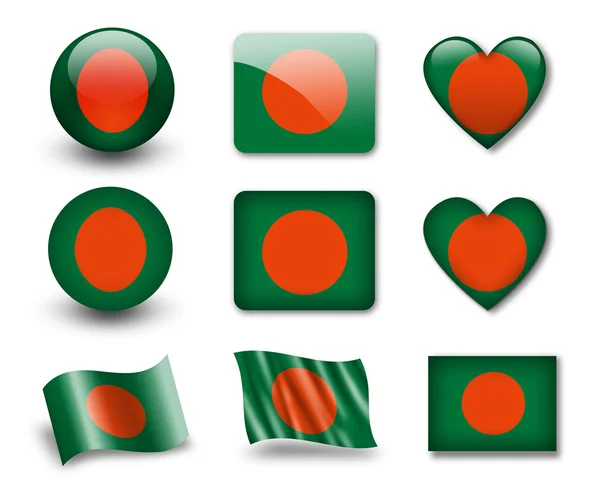 Die Fahne von Bangladesh — Stockfoto