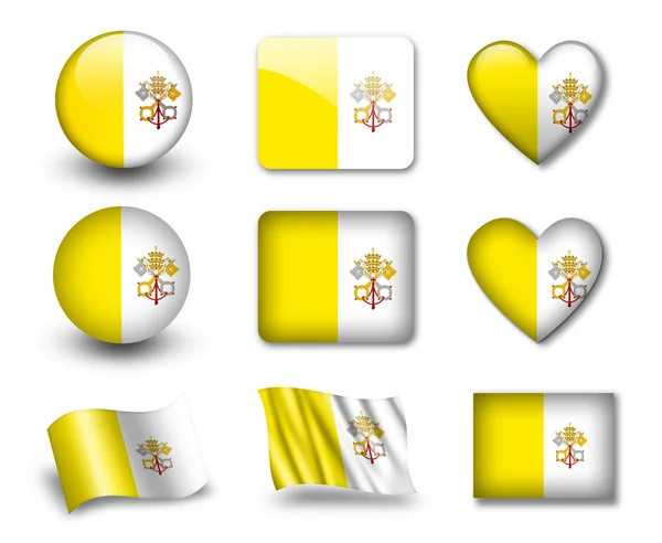 La bandera del Vaticano — Stockfoto