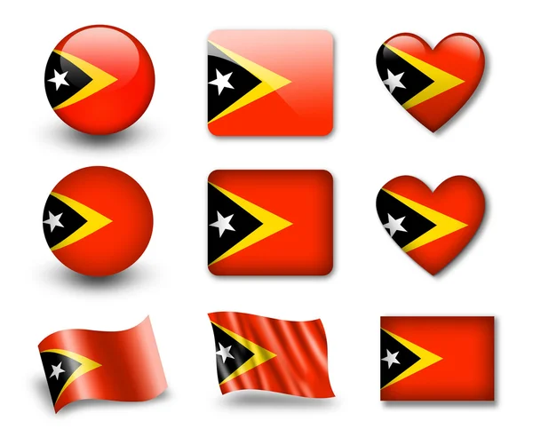 Bandeira de Timor-Leste — Fotografia de Stock
