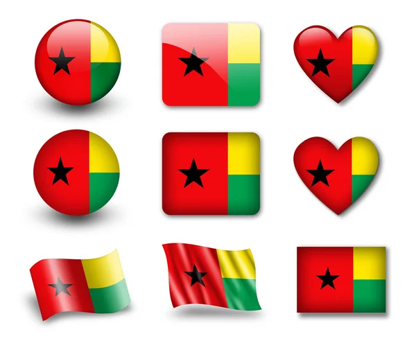 几内亚比绍旗 — 图库照片