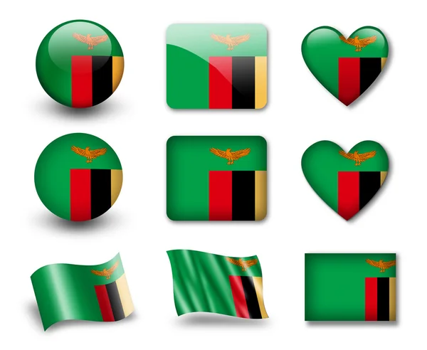 stock image The Zambian flag