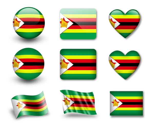 Η σημαία της Ζιμπάμπουε — Φωτογραφία Αρχείου