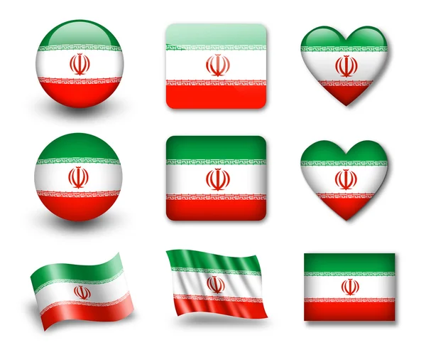 伊朗国旗 — 图库照片