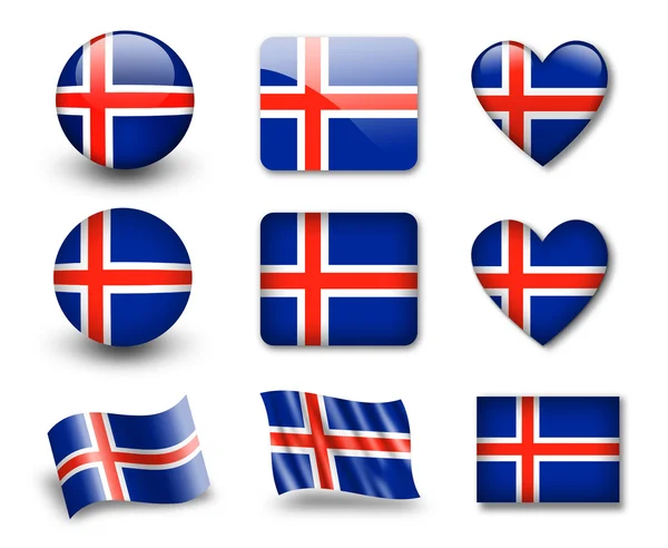 Ісландський прапор — стокове фото