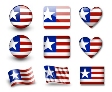 The Liberian flag clipart