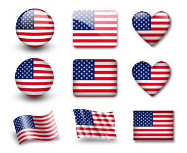 The USA flag clipart