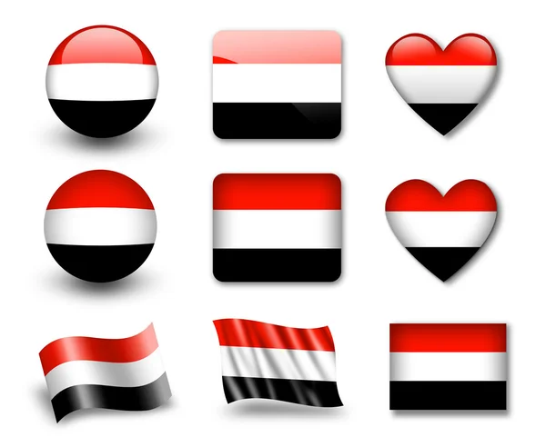 De Jemenitische vlag — Stockfoto