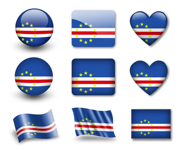 Vlajka kapverdských — Stock fotografie