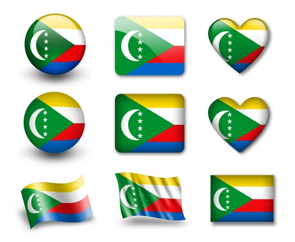 Прапор Коморських островів — стокове фото
