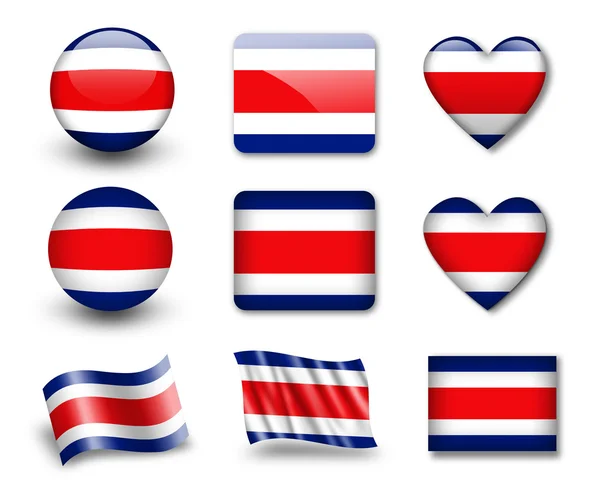 A Costa Rica zászló — Stock Fotó