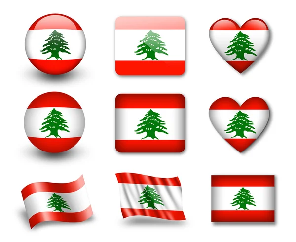 A Libanoni zászló — Stock Fotó