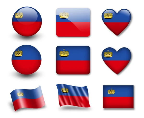 La bandera de Liechtenstein — Foto de Stock