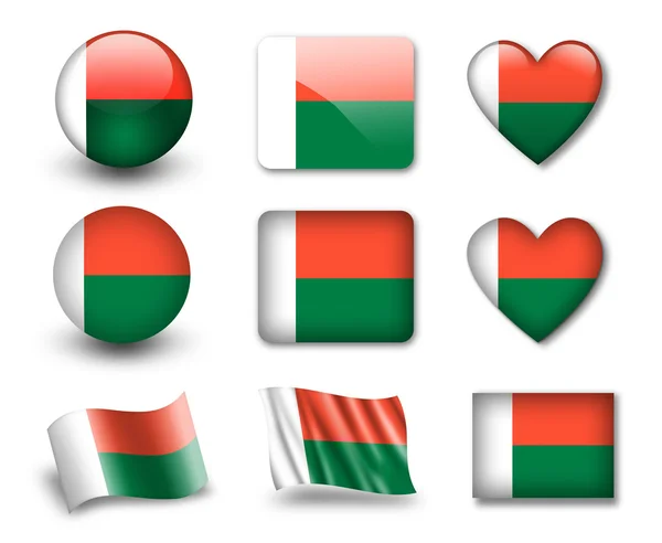 Vlajka Madagaskaru — Stock fotografie