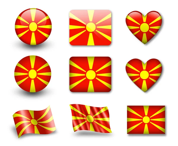 La bandiera della Macedonia — Foto Stock