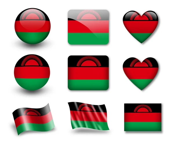 Η σημαία του Μαλάουι — Φωτογραφία Αρχείου