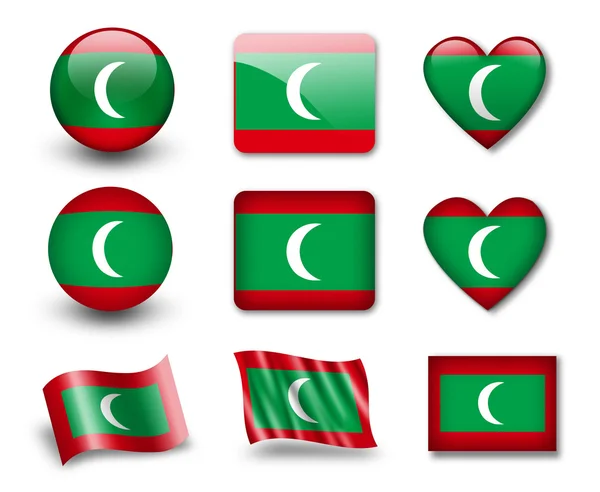 La bandera de Maldivas —  Fotos de Stock