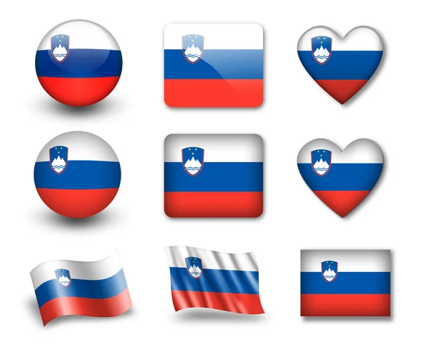 スロベニアの旗ακρωνύμιο του ιδεώδους — ストック写真