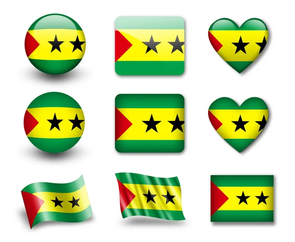 The Sao Tome and Principe flag — Zdjęcie stockowe