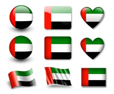 The UAE flag clipart