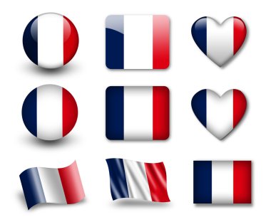 The French flag clipart