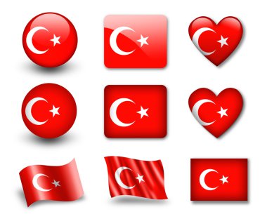 The Turkish flag clipart