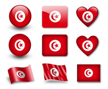 The Tunis flag clipart