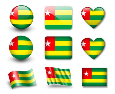 The Togo flag clipart